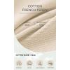 imageODODOS Womens Cotton French Terry Skorts Drawstring Tie Builtin Shorts Daily Skirts with PocketsLight Khaki