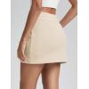 imageODODOS Womens Cotton French Terry Skorts Drawstring Tie Builtin Shorts Daily Skirts with PocketsLight Khaki