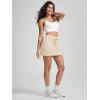 imageODODOS Womens Cotton French Terry Skorts Drawstring Tie Builtin Shorts Daily Skirts with PocketsLight Khaki