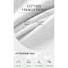 imageODODOS Womens Cotton French Terry Skorts Drawstring Tie Builtin Shorts Daily Skirts with PocketsWhite Heather