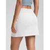 imageODODOS Womens Cotton French Terry Skorts Drawstring Tie Builtin Shorts Daily Skirts with PocketsWhite Heather