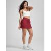 imageODODOS Womens Cotton French Terry Skorts Drawstring Tie Builtin Shorts Daily Skirts with PocketsWine