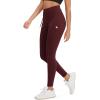 imageODODOS Womens Drawstring Tie Daily Leggings 25quot  28quot High Waist Workout Yoga PantsBurgundy