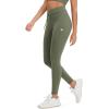 imageODODOS Womens Drawstring Tie Daily Leggings 25quot  28quot High Waist Workout Yoga PantsDark Olive