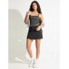 imageODODOS Womens Seamless Crop Cami Wide Scoop Neck Ribbed Soft Open Racerback Cropped TankCharcoal