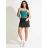 imageODODOS Womens Seamless Crop Cami Wide Scoop Neck Ribbed Soft Open Racerback Cropped TankSea Green