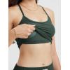 imageODODOS Womens Slim Racerback Cropped Tank  Stratum Tech Sports Bra Ultra Soft UPF 50 Cami Top with Builtin BraAspen Heather