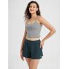 imageODODOS Womens Slim Racerback Cropped Tank  Stratum Tech Sports Bra Ultra Soft UPF 50 Cami Top with Builtin BraGrey Heather