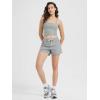 imageODODOS Womens Slim Racerback Cropped Tank  Stratum Tech Sports Bra Ultra Soft UPF 50 Cami Top with Builtin BraPale Grey Heather