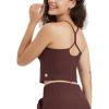 imageODODOS Womens Slim Racerback Cropped Tank  Stratum Tech Sports Bra Ultra Soft UPF 50 Cami Top with Builtin BraJava Heather