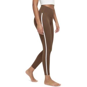 imageODODOS Buttery Soft Lounge Yoga Leggings for Women 23quot  25quot 28quot High Waist Yoga PantsPiping Brunette