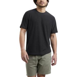 imageODODOS Mens Performance TShirt  Stratum Tech Tee Ultra Soft Moisture Wicking UPF 50 Fitness Shirts  The Ascent SeriesBlack Heather