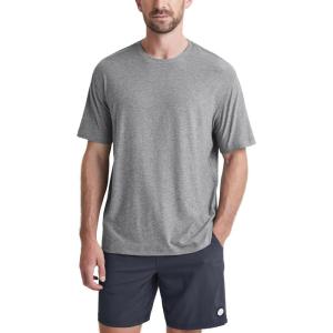 imageODODOS Mens Performance TShirt  Stratum Tech Tee Ultra Soft Moisture Wicking UPF 50 Fitness Shirts  The Ascent SeriesGrey Heather