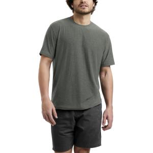 imageODODOS Mens Performance TShirt  Stratum Tech Tee Ultra Soft Moisture Wicking UPF 50 Fitness Shirts  The Ascent SeriesSmoke Heather