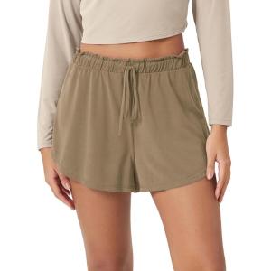 imageODODOS Modal Soft Lounge Shorts for Women Drawstring High Waist Casual Sleepwear Lightweight Cozy Pajama BottomLight Brown Washed