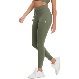 imageODODOS Womens Drawstring Tie Daily Leggings 25quot  28quot High Waist Workout Yoga PantsDark Olive