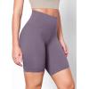 imageODODOS 2Pack High Waist Workout Shorts for Women Tummy Control Workout Gym Athletic Biker Shorts6quot  8quot InseamBlackash Violet