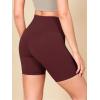 imageODODOS 2Pack High Waist Workout Shorts for Women Tummy Control Workout Gym Athletic Biker Shorts6quot  8quot InseamBlackburgundy
