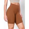 imageODODOS 2Pack High Waist Workout Shorts for Women Tummy Control Workout Gym Athletic Biker Shorts6quot  8quot InseamBlackcaramel