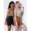 imageODODOS 2Pack High Waist Workout Shorts for Women Tummy Control Workout Gym Athletic Biker Shorts6quot  8quot InseamBlackcaramel