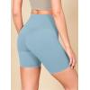 imageODODOS 2Pack High Waist Workout Shorts for Women Tummy Control Workout Gym Athletic Biker Shorts6quot  8quot InseamBlackchambray