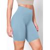 imageODODOS 2Pack High Waist Workout Shorts for Women Tummy Control Workout Gym Athletic Biker Shorts6quot  8quot InseamBlackchambray