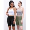 imageODODOS 2Pack High Waist Workout Shorts for Women Tummy Control Workout Gym Athletic Biker Shorts6quot  8quot InseamBlackdark Olive