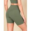 imageODODOS 2Pack High Waist Workout Shorts for Women Tummy Control Workout Gym Athletic Biker Shorts6quot  8quot InseamBlackdark Olive