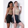 imageODODOS 2Pack High Waist Workout Shorts for Women Tummy Control Workout Gym Athletic Biker Shorts6quot  8quot InseamBlackdeep Navy