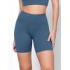 imageODODOS 2Pack High Waist Workout Shorts for Women Tummy Control Workout Gym Athletic Biker Shorts6quot  8quot InseamBlackink Blue