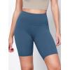 imageODODOS 2Pack High Waist Workout Shorts for Women Tummy Control Workout Gym Athletic Biker Shorts6quot  8quot InseamBlackink Blue