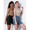 imageODODOS 2Pack High Waist Workout Shorts for Women Tummy Control Workout Gym Athletic Biker Shorts6quot  8quot InseamBlackink Blue