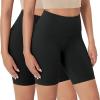 imageODODOS 2Pack High Waist Workout Shorts for Women Tummy Control Workout Gym Athletic Biker Shorts6quot  8quot InseamBlackonyx Black Grey