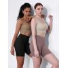 imageODODOS 2Pack High Waist Workout Shorts for Women Tummy Control Workout Gym Athletic Biker Shorts6quot  8quot InseamBlackpurple Taupe