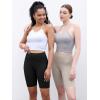 imageODODOS 2Pack High Waist Workout Shorts for Women Tummy Control Workout Gym Athletic Biker Shorts6quot  8quot InseamBlacktaupe