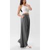 imageODODOS Chiffon Flowy Pleated Wide Leg Pants for Women Lightweight High Waist Trouser with Pockets2729quot 31quot InseamCharcoal