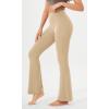 imageODODOS Cloud Feeling Flared Yoga Pants for Women High Waist Casual Bootleg Lounge Pants 30quot32quot InseamBeige