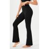imageODODOS Cloud Feeling Flared Yoga Pants for Women High Waist Casual Bootleg Lounge Pants 30quot32quot InseamBlack