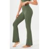 imageODODOS Cloud Feeling Flared Yoga Pants for Women High Waist Casual Bootleg Lounge Pants 30quot32quot InseamDark Olive