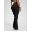 imageODODOS Cloud Feeling Flared Yoga Pants for Women High Waist Casual Bootleg Lounge Pants 30quot32quot InseamPiping Black