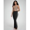 imageODODOS Cloud Feeling Flared Yoga Pants for Women High Waist Casual Bootleg Lounge Pants 30quot32quot InseamPiping Black