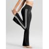 imageODODOS Cloud Feeling Flared Yoga Pants for Women High Waist Casual Bootleg Lounge Pants 30quot32quot InseamPiping Black
