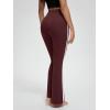 imageODODOS Cloud Feeling Flared Yoga Pants for Women High Waist Casual Bootleg Lounge Pants 30quot32quot InseamPiping Burgundy