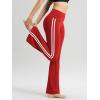imageODODOS Cloud Feeling Flared Yoga Pants for Women High Waist Casual Bootleg Lounge Pants 30quot32quot InseamPiping Red