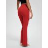 imageODODOS Cloud Feeling Flared Yoga Pants for Women High Waist Casual Bootleg Lounge Pants 30quot32quot InseamPiping Red