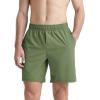 imageODODOS Mens Athletic Shorts with Pockets 5quot  7quot  9quot Inseam Quick Dry Lightweight Workout Gym Running ShortsArmy Green