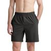 imageODODOS Mens Athletic Shorts with Pockets 5quot  7quot  9quot Inseam Quick Dry Lightweight Workout Gym Running ShortsBlack