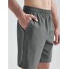imageODODOS Mens Athletic Shorts with Pockets 5quot  7quot  9quot Inseam Quick Dry Lightweight Workout Gym Running ShortsGray