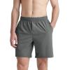imageODODOS Mens Athletic Shorts with Pockets 5quot  7quot  9quot Inseam Quick Dry Lightweight Workout Gym Running ShortsGray