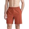 imageODODOS Mens Athletic Shorts with Pockets 5quot  7quot  9quot Inseam Quick Dry Lightweight Workout Gym Running ShortsRust